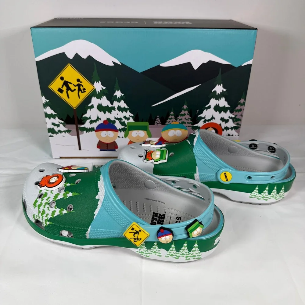 Crocs South Park Classic Clog Multi Green Blue White 211509-90H Mens 8 Womens 10